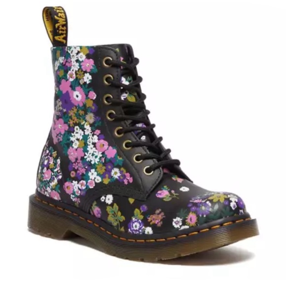 Dr. Martens 1460 Pascal Floral Boots Vintage Leather Boots - Picture 14 of 14